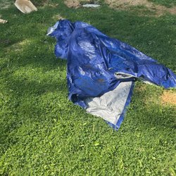 Thompson Tree Service - Tarp they left for over two weeks.