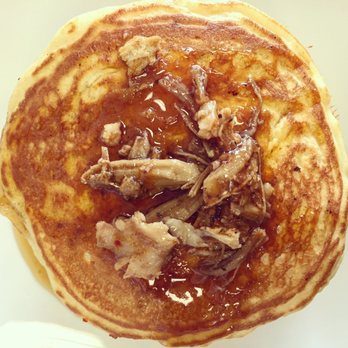 Stacks - Short stack of the pulled pork pancakes without the egg on top. So delicious! - Breakfast & Brunch Near Me - Windsor, Ontario