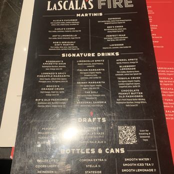 Lascala’s Fire - Drink menu - Italian Near Me - Philadelphia, Pennsylvania Lascala’s Fire - Drink menu - Italian Near Me - Philadelphia, Pennsylvania
