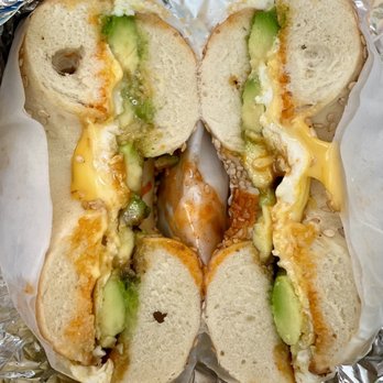Blackstone Coffee Roasters - Egg cheese avo w/hot sauce on a bagel - Coffee & Tea Near Me - New York, New York Blackstone Coffee Roasters - Egg cheese avo w/hot sauce on a bagel - Coffee & Tea Near Me - New York, New York