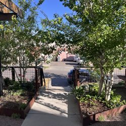 The Dove Inn - Walking from the front door to the street.