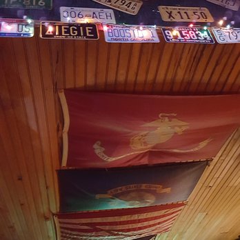Old Point Bar - Marine Corp. Flags - Dive Bars Near Me - New Orleans, Louisiana