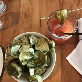 Brimmer & Heeltap - Tapioca puff chips ($7) and a bloody Mary ($9) - New American Near Me - Seattle, Washington Brimmer & Heeltap - Tapioca puff chips ($7) and a bloody Mary ($9) - New American Near Me - Seattle, Washington