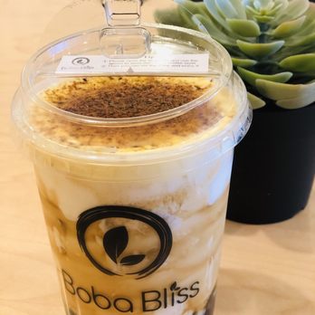 Boba Bliss - Creme Brulee Pearl Latte - Bubble Tea Near Me - Dublin, California Boba Bliss - Creme Brulee Pearl Latte - Bubble Tea Near Me - Dublin, California