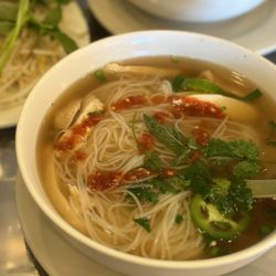 Pho 4 U - Chicken pho & shrimp spring rolls