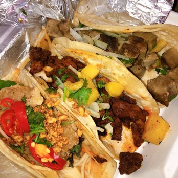 Taco Bamba Springfield - Lengua, al pastor, and foo fish. Lengua was my favorite! - Tacos Near Me - Springfield, Virginia