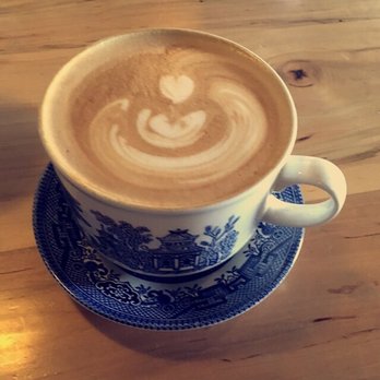 Methodical Coffee - Regular latte // blue willow Staffordshire china mug - Coffee & Tea Near Me - Greenville, South Carolina Methodical Coffee - Regular latte // blue willow Staffordshire china mug - Coffee & Tea Near Me - Greenville, South Carolina
