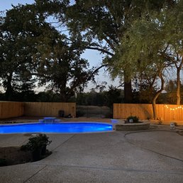 Decking, planter, fire pit area... Decking, planter, fire pit area...
