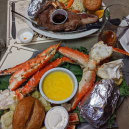 Friday prime rib special and king crab order. (We ordered king crab by itself not as a side.) Friday prime rib special and king crab order. (We ordered king crab by itself not as a side.)