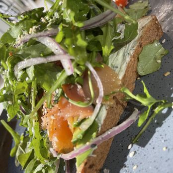 Dish Society - Smoked Salmon Avocado Toast - New American Near Me - Houston, Texas