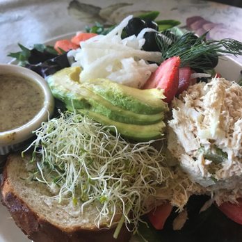 Thyme In The Ranch - Tomato w/ albacore tuna salad - Breakfast & Brunch Near Me - Rancho Santa Fe, California Thyme In The Ranch - Tomato w/ albacore tuna salad - Breakfast & Brunch Near Me - Rancho Santa Fe, California