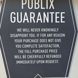 Publix - In store so called guarantee