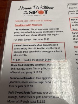 Menu photo 3 Norma D's Kitchen Hastings, FL Menu photo 3 Norma D's Kitchen Hastings, FL