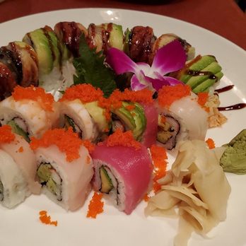 Sushi Aoi - Rainbow and Black Dragon roll - Japanese Near Me - Washington, DC, District of Columbia Sushi Aoi - Rainbow and Black Dragon roll - Japanese Near Me - Washington, DC, District of Columbia