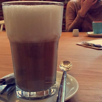 Café Caspar - My late macchiato which was delicious - Cafes Near Me - Vienna, 9