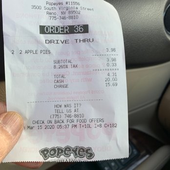 Popeyes Louisiana Kitchen - Apple pie - Chicken Wings Near Me - Reno, Nevada Popeyes Louisiana Kitchen - Apple pie - Chicken Wings Near Me - Reno, Nevada