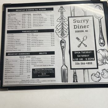 Surry Diner - Menu - Diners Near Me - Dobson, North Carolina Surry Diner - Menu - Diners Near Me - Dobson, North Carolina