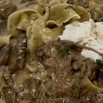 Gary’s Supper Club - Beef short rib stroganoff - picture doesn't do it justice. Very flavorful, but too many mushrooms for me. - Supper Clubs Near Me - Lakeville, Minnesota