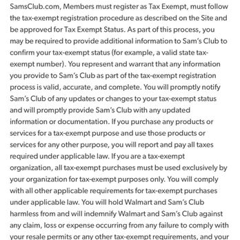 Sam's Club - Terms and conditions for resellers to not pay taxes - Drugstores Near Me - Bentonville, Arkansas Sam's Club - Terms and conditions for resellers to not pay taxes - Drugstores Near Me - Bentonville, Arkansas