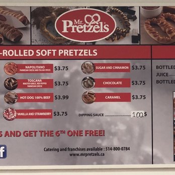 Mr Pretzels - Menu - Bakeries Near Me - Edmonton, Alberta Mr Pretzels - Menu - Bakeries Near Me - Edmonton, Alberta