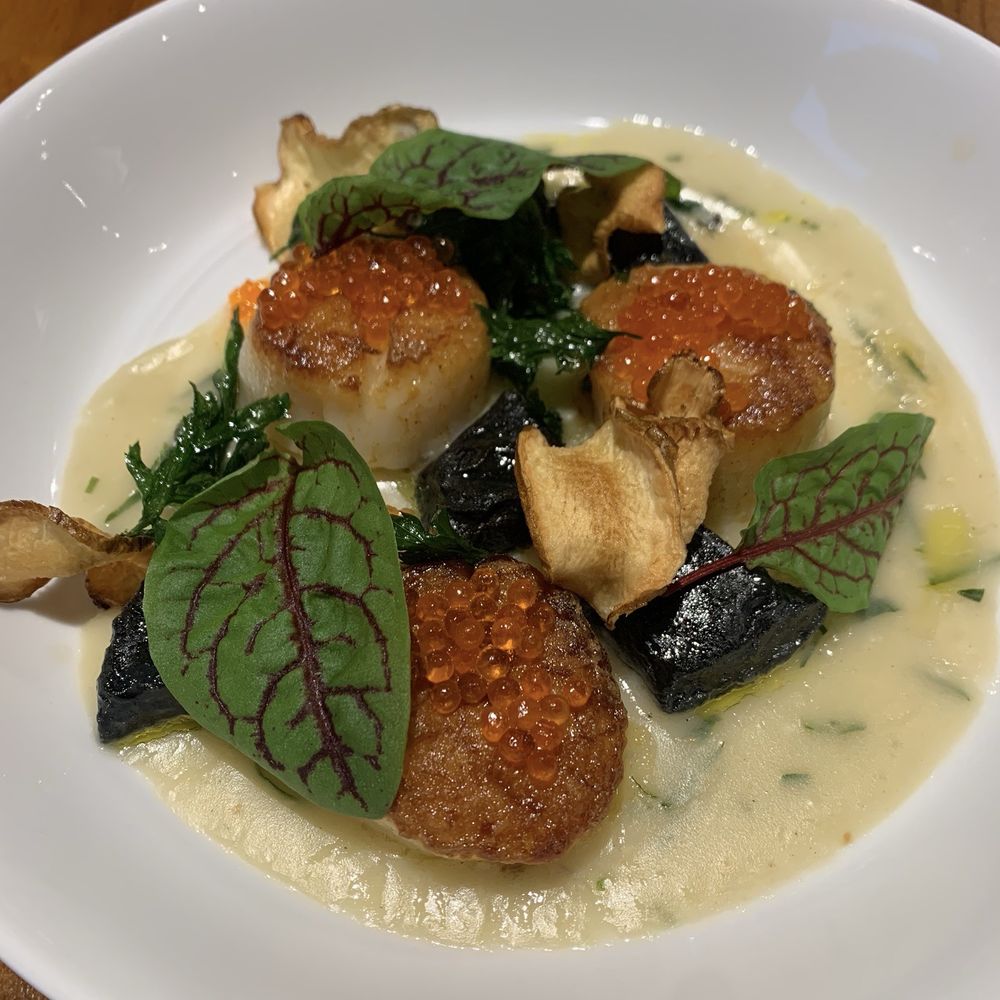 The Alden - Scallop black ink gnocchi - New American Near Me - Chamblee, Georgia