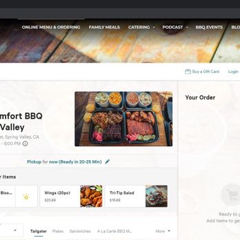 Cali BBQ - Order directly from Cali Comfort BBQ's website.If you're ordering at opening (12PM) the pickup will be slated for 30 minutes later. - Barbeque Near Me - Spring Valley, California