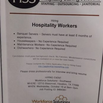 Workforce Solutions - Southwest - Hiring Poster - Employment Agencies Near Me - Houston, Texas Workforce Solutions - Southwest - Hiring Poster - Employment Agencies Near Me - Houston, Texas