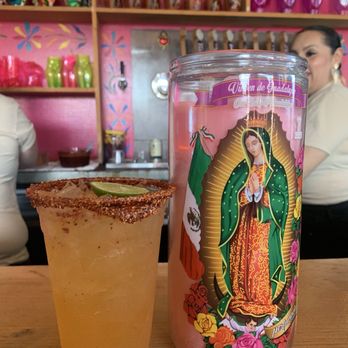 Mujeres Brew House - Giant virgen candles as decor - Brewpubs Near Me - San Diego, California Mujeres Brew House - Giant virgen candles as decor - Brewpubs Near Me - San Diego, California
