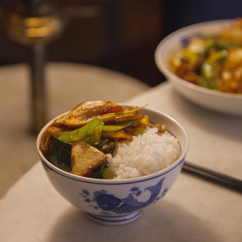 Cafe China - Double Cooked Pork /pork belly, smoked tofu, leek&chilli peppers - Szechuan Near Me - New York, New York Cafe China - Double Cooked Pork /pork belly, smoked tofu, leek&chilli peppers - Szechuan Near Me - New York, New York