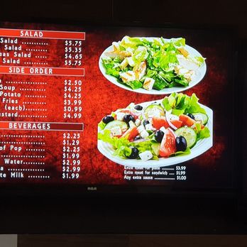 Two Brothers Shawarma - a menu on the wall - Mediterranean Near Me - Toronto, Ontario