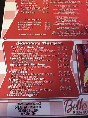 Menu photo 5 Beth's Burger Bar Orlando, FL Menu photo 5 Beth's Burger Bar Orlando, FL