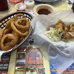 Sorrento Country Kitchen - Onion Rings and Shrimp Wraps