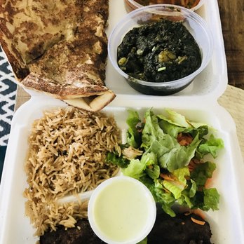 Kabob Place - My spread.  Huge piece of pita comes with it.  Really good value for you money. - Afghan Near Me - Henrico, Virginia