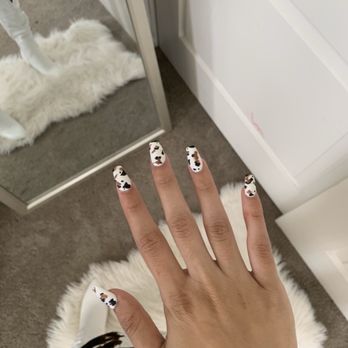 Hollywood Nails & Salon - Cow nail design - Nail Salons Near Me - Bakersfield, California