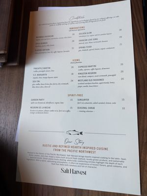 Menu photo 1 Salt Harvest Seattle, WA Menu photo 1 Salt Harvest Seattle, WA