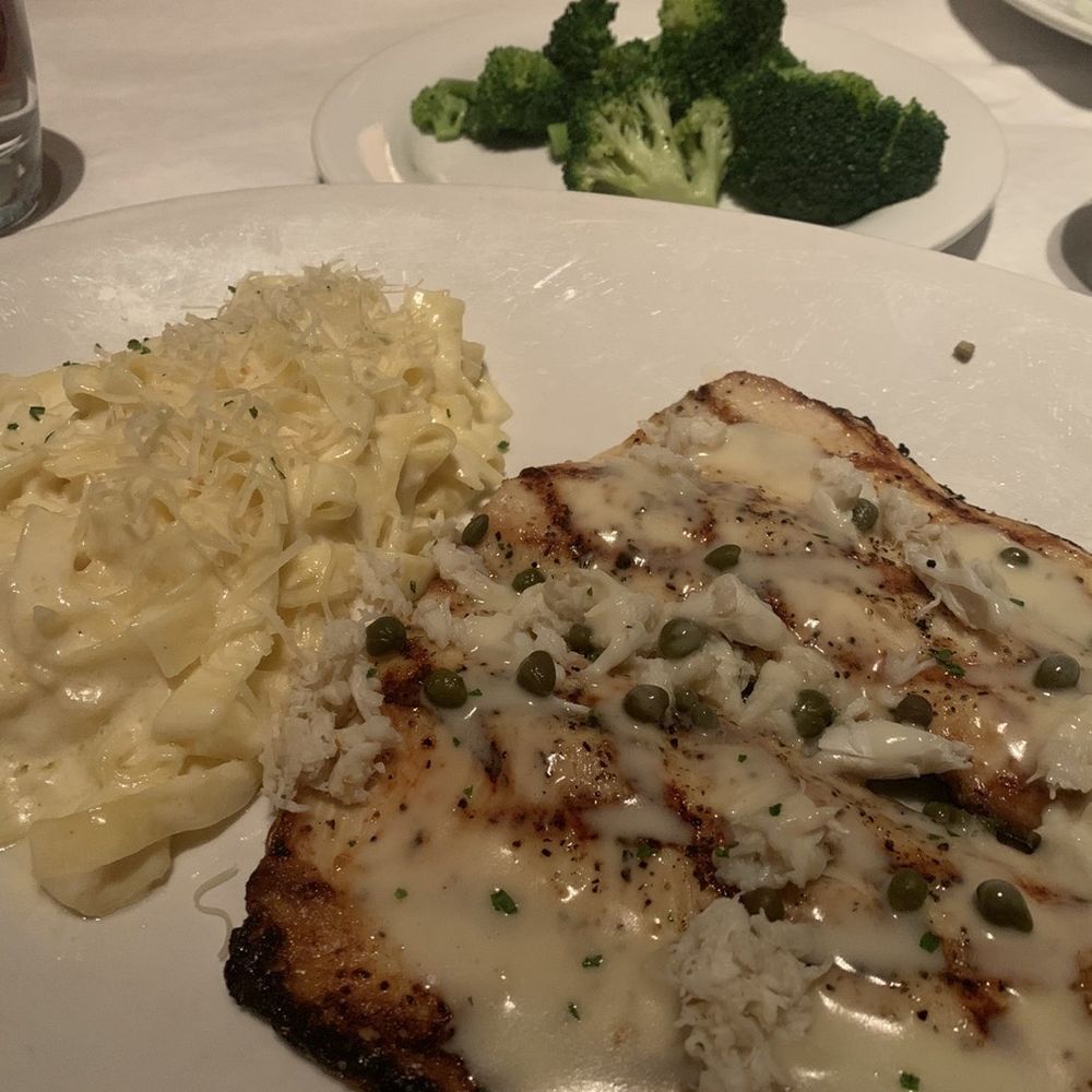 BrickTop's Restaurant - Trout with lump crab, fettuccine and broccoli - Breakfast & Brunch Near Me - Charlotte, North Carolina BrickTop's Restaurant - Trout with lump crab, fettuccine and broccoli - Breakfast & Brunch Near Me - Charlotte, North Carolina