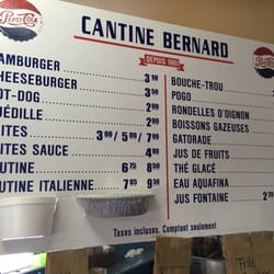 Cantine Bernard - Menu 2016