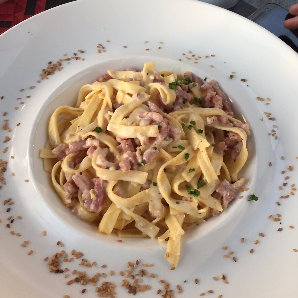 Tandem - Bacon butter pasta - French Near Me - Saint Laurent Du Var, 06