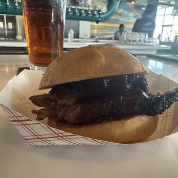Left Coast Brewing - Brisket slider off the happy hour menu $6 - Distilleries Near Me - Ontario, California Left Coast Brewing - Brisket slider off the happy hour menu $6 - Distilleries Near Me - Ontario, California