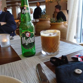 Balos Estiatorio - Mythos Beer & Salted Caramel Espresso Martini - Seafood Near Me - Washington, DC, District of Columbia