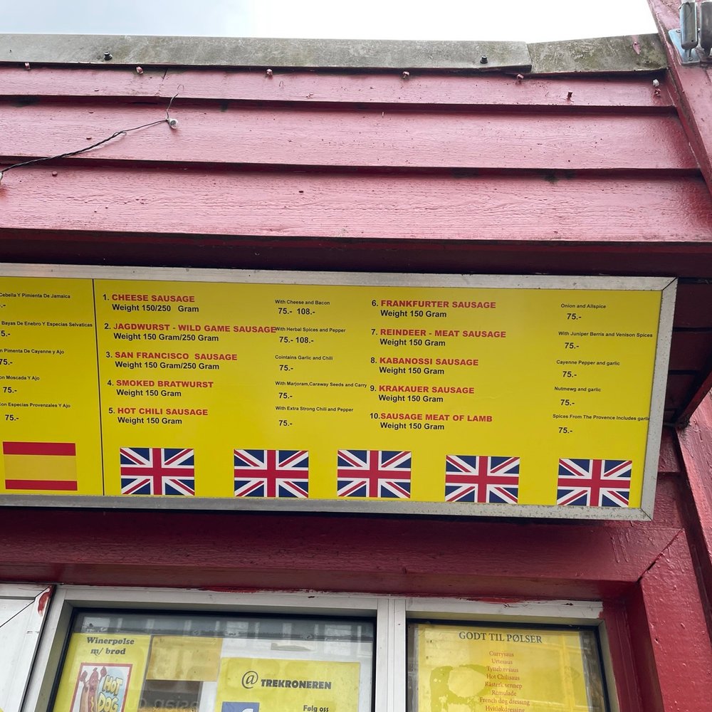 Trekroneren - English Menu - Hot Dogs Near Me - Bergen, 12 Trekroneren - English Menu - Hot Dogs Near Me - Bergen, 12
