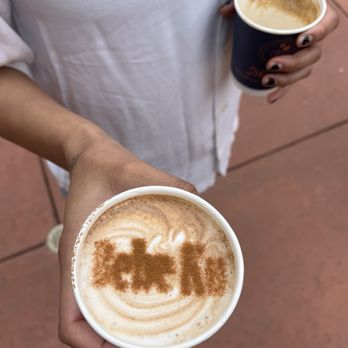 Montecitos Coffee - Custom cinnamon stencil for our Cafe Bebe themed baby shower - Caterers Near Me