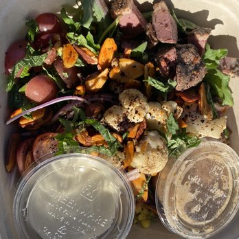 Duckfat - Smoked duck breast and saffron couscous BEST SALAD EVER - New American Near Me - Portland, Maine