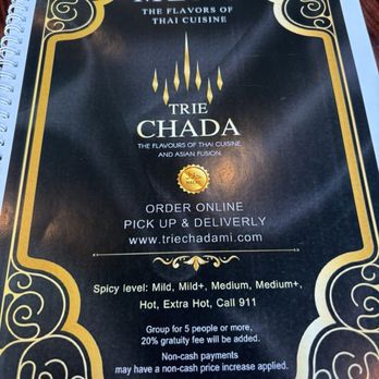 Trie Chada - Menu - Thai Near Me - Livonia, Michigan Trie Chada - Menu - Thai Near Me - Livonia, Michigan