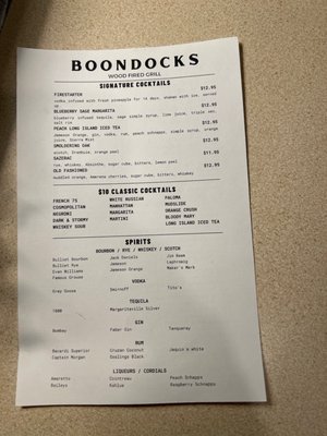 Menu photo 1 Boondocks Wood Fired Grill Sunbury, PA