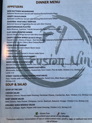 Menu photo 2 Fusion Nine Morrisville, NC