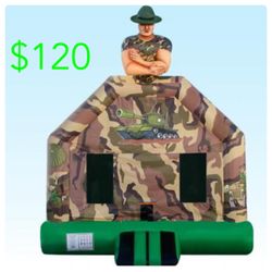 Bouncing For Fun - Military Dad
