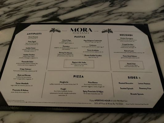 Menu photo 1 Mora Italiano Encino, CA Menu photo 1 Mora Italiano Encino, CA