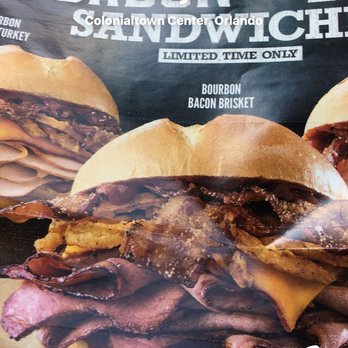 Arby's - Bourbon Bacon Brisket. Say that three times. 8/31/17 - Fast Food Near Me - Orlando, Florida Arby's - Bourbon Bacon Brisket. Say that three times. 8/31/17 - Fast Food Near Me - Orlando, Florida