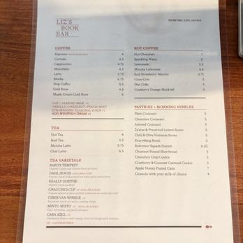 Liz’s Book Bar - Menu - Bookstores Near Me - Brooklyn, New York Liz’s Book Bar - Menu - Bookstores Near Me - Brooklyn, New York